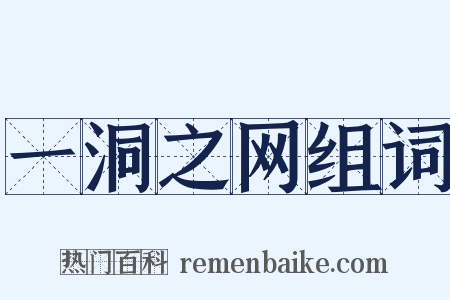 一洞之网组词是什么意思的图片
